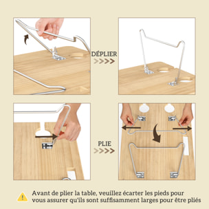 Panier de pique-nique en osier ensemble panier pique-nique 4 personnes avec petite table et accessoires