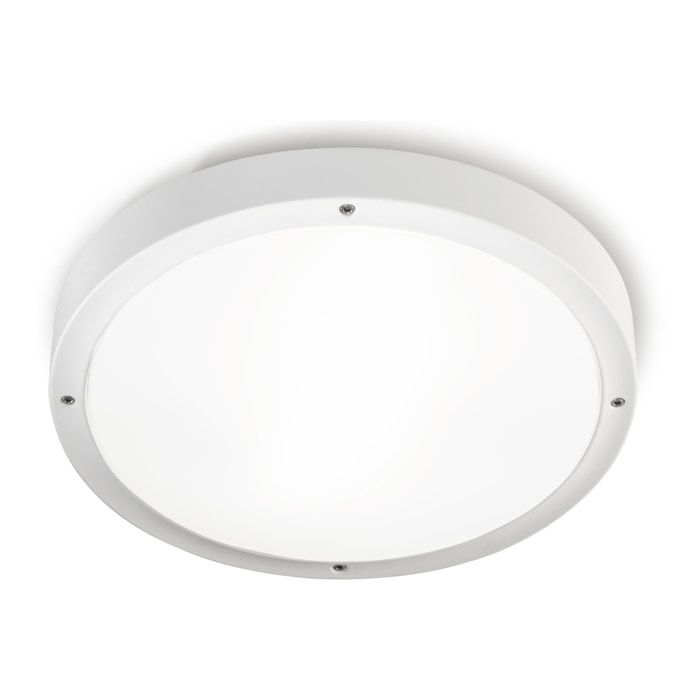 LEDS C4 Basic Sensor Plafón de Techo o Aplique Pared para Exterior Sensor Crepuscular de Movimiento. Luz LED Cálida IP65