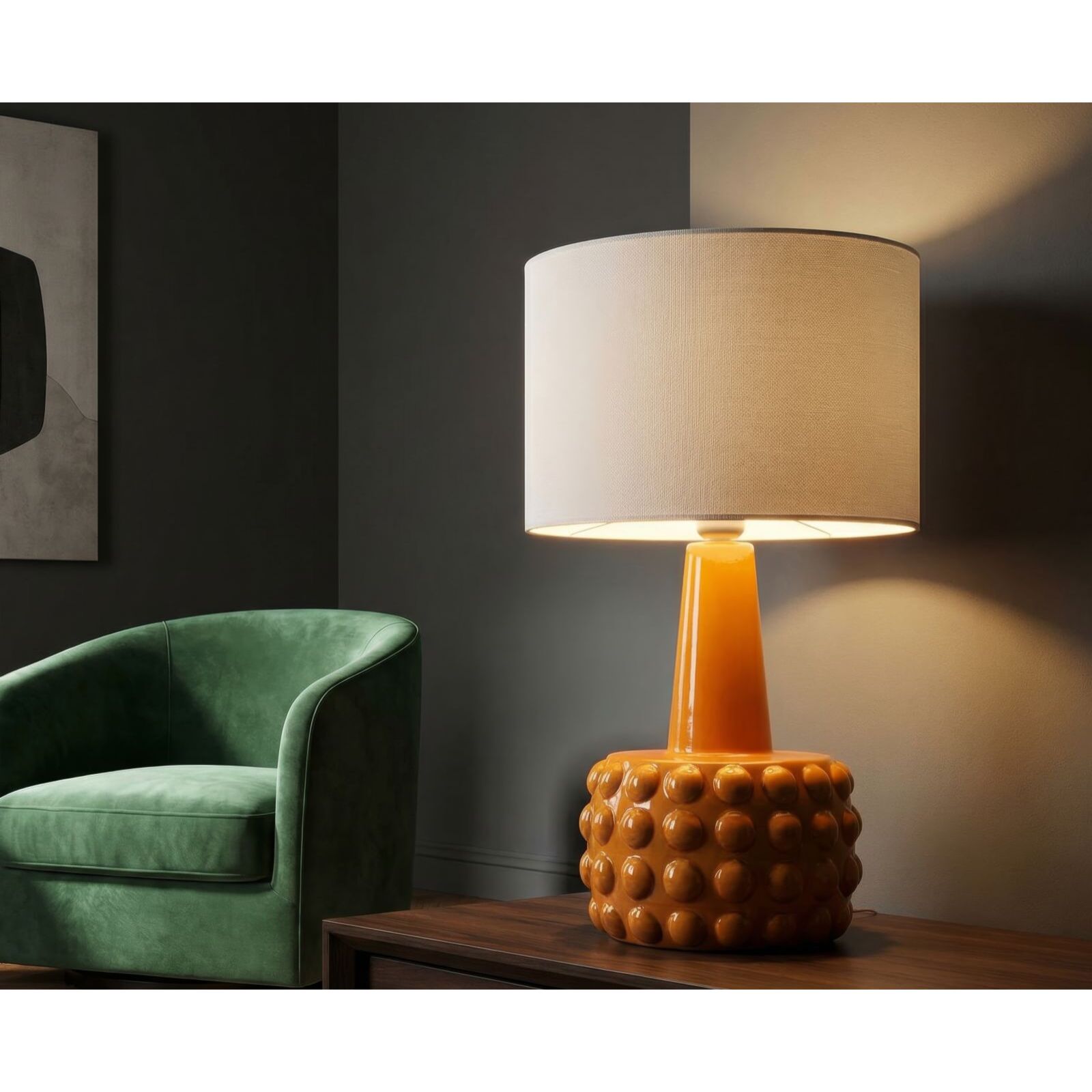 LAMPADA DA TAVOLO GRESS SENAPE CM Ø 30X51,5