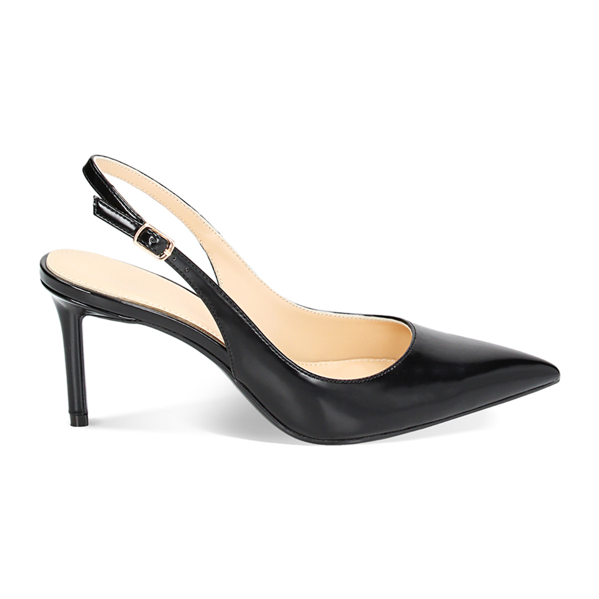 Zapatos de salón Bailarinas negros de piel