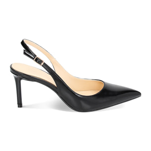 Zapatos de salón Bailarinas negros de piel