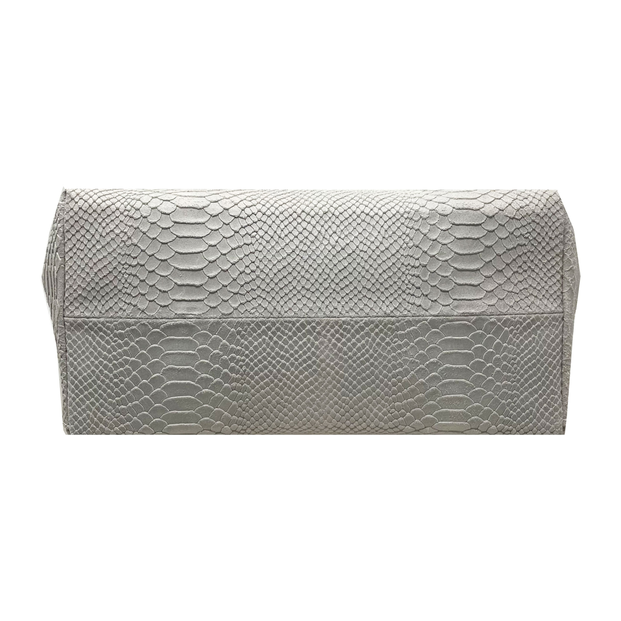 Chicca Borse - Borsa a Spalla Donna in Vera Pelle - Colore Pitonato Beige