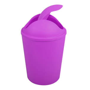 Cubo de basura "AKO" 5,5L  con tapa abatible Violeta