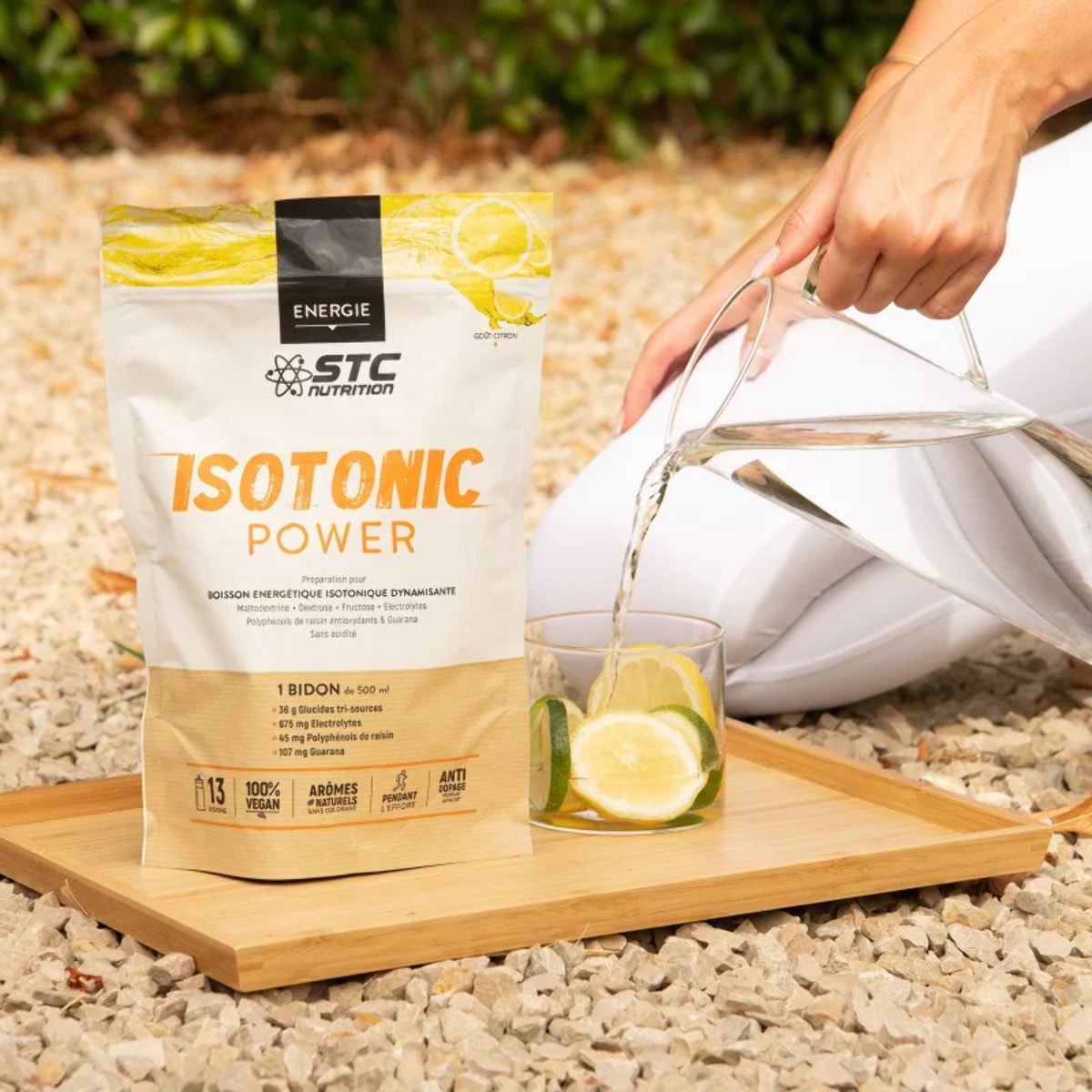 STC NUTRITION - Isotonic Power - Préparation pour boisson énergétique isotonique dynamisante - Source d'électrolytes - Hydratation optimale - 100% vegan - Goût Citron - 13 doses - Doypack 525 g - Citron