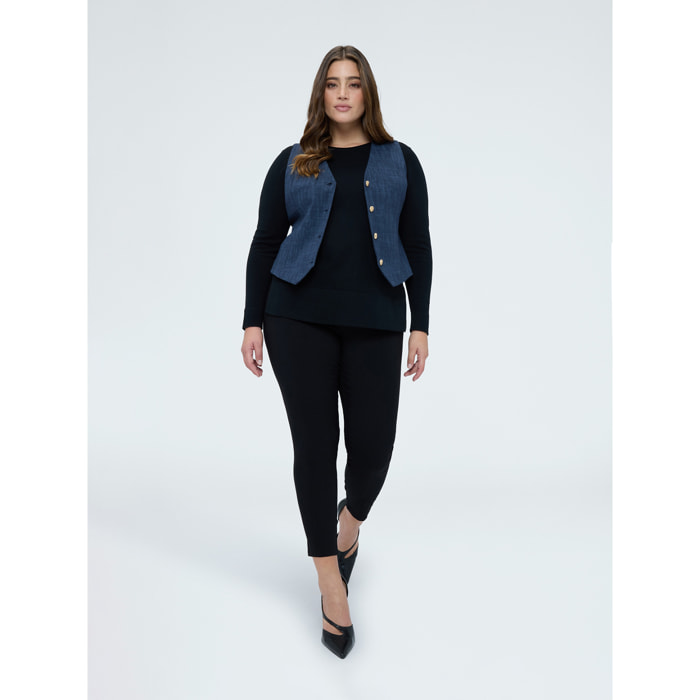 Fiorella Rubino - Pantalones Jeggings con elástico en la cintura - Negro