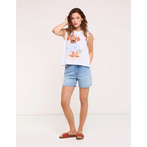 Camiseta Teckel Sin Mangas Blanco - Minusi