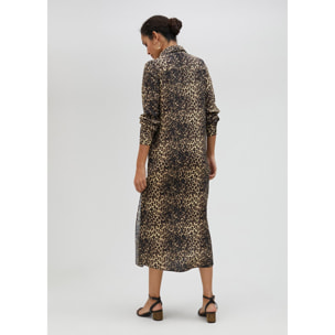 Vestito chemisier stampa animalier