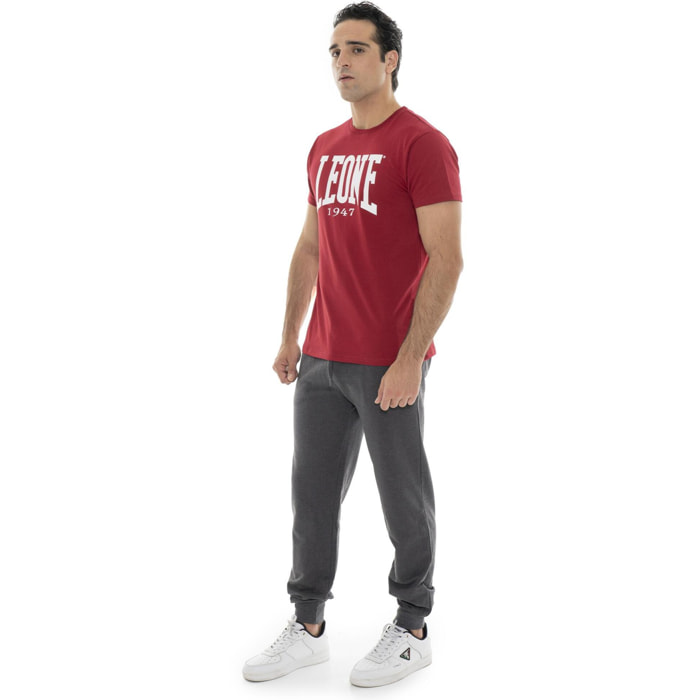 Pantalone sportivo invernale da uomo con polsino con logo piccolo "Basic"
