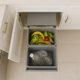 Poubelle encastrée coulissante HYPE 36L