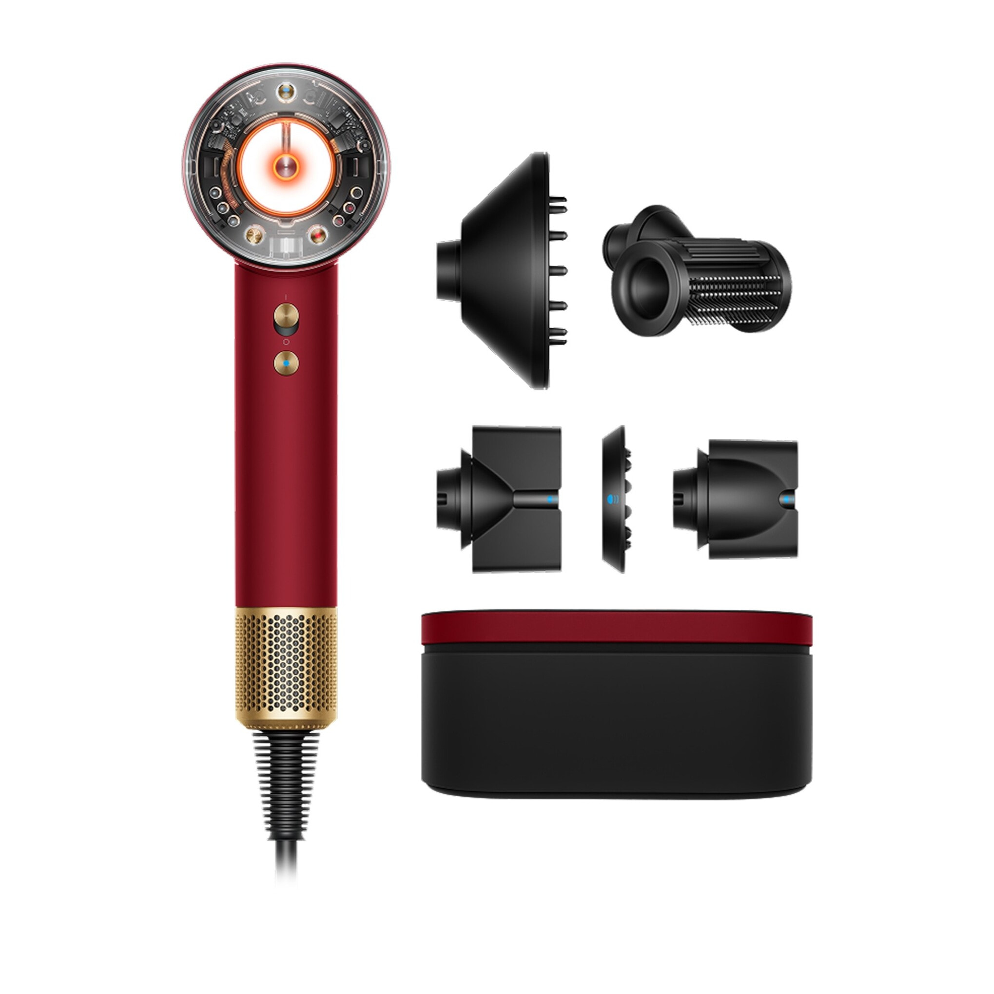 Asciugacapelli Dyson Supersonic Nural™ Lisci e mossi (Red Velvet/Gold)