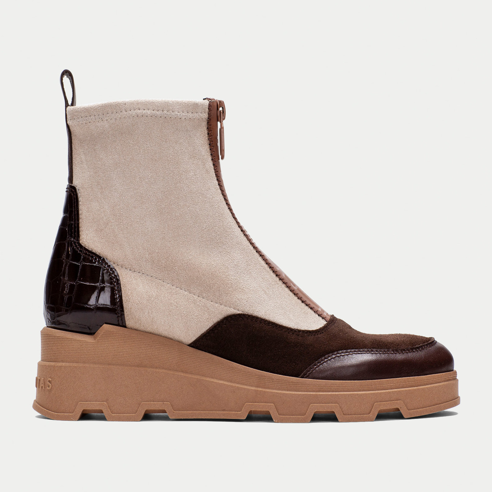 Botin Florencia Marron milk 5 cm