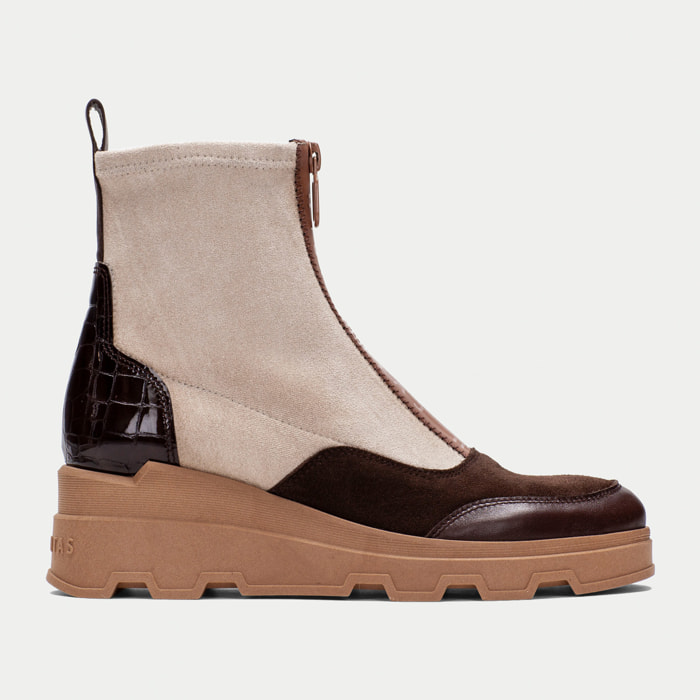 Botin Florencia Marron milk 5 cm