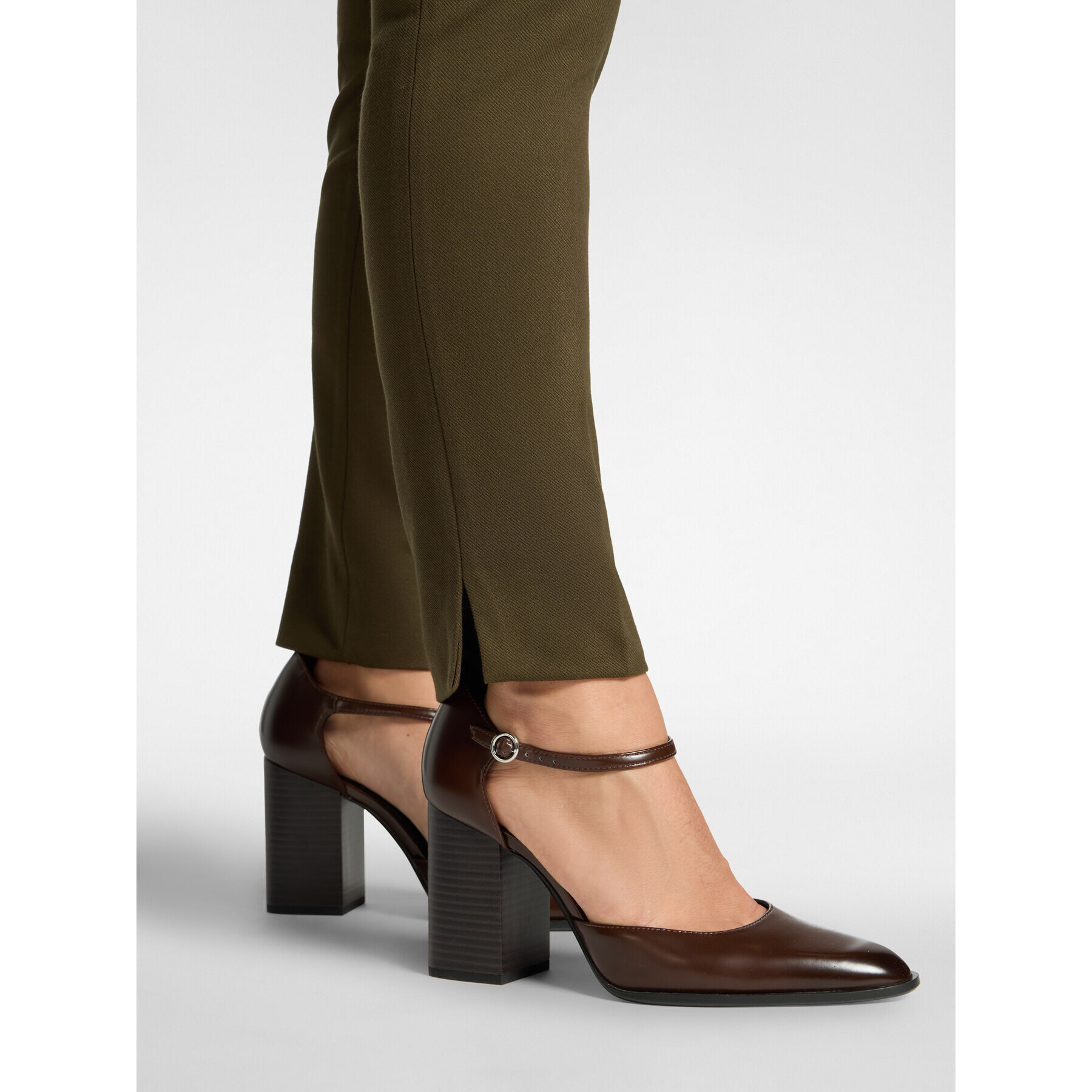 Elena Mirò - Pantaloni in jersey misto viscosa - Verde militare