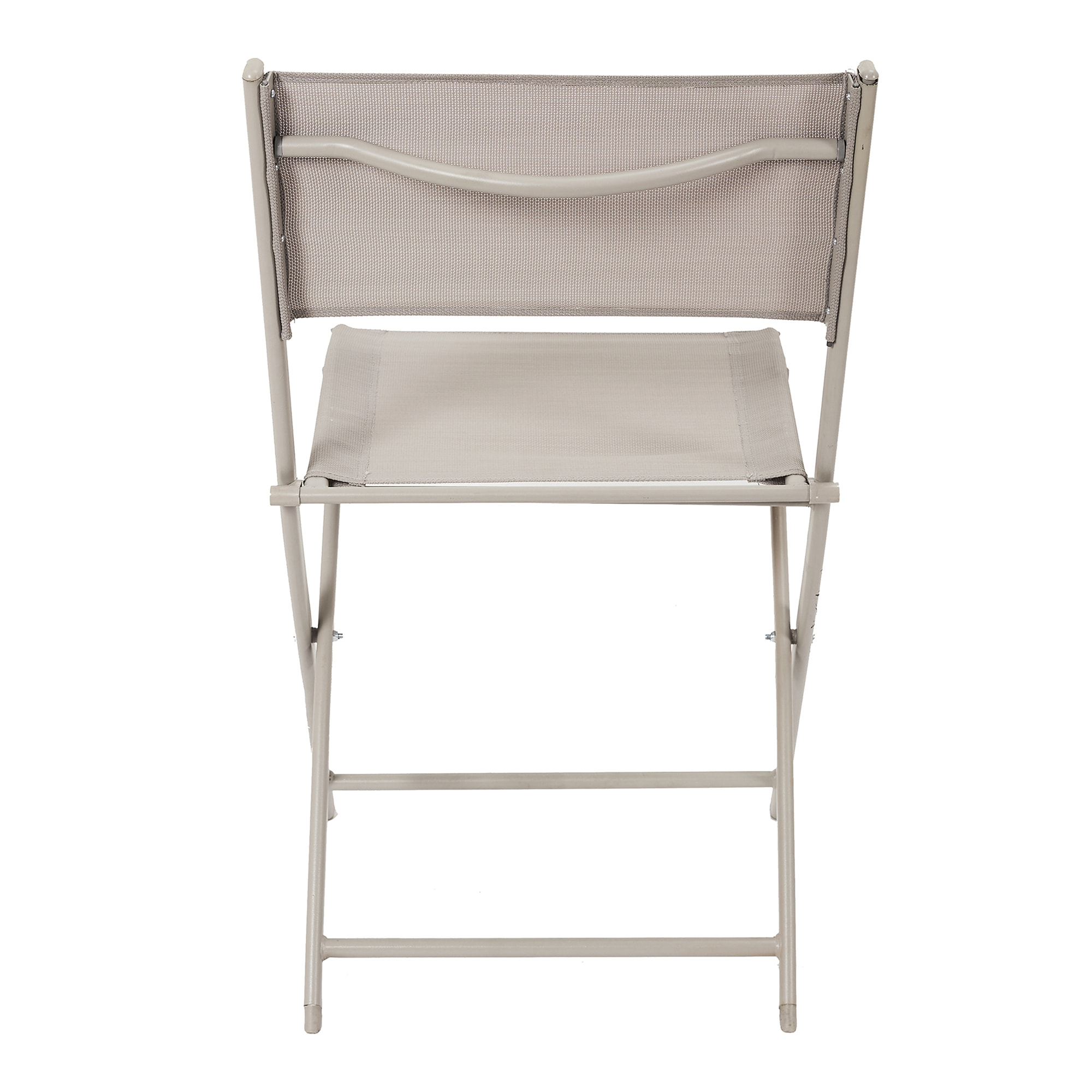 Chaise Exterieur Pliable Elba Textilene Taupe - Lot De 4