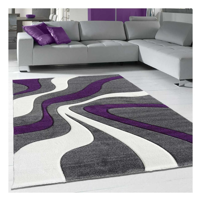 Tapis salon et chambre tissé motif rond HOJA