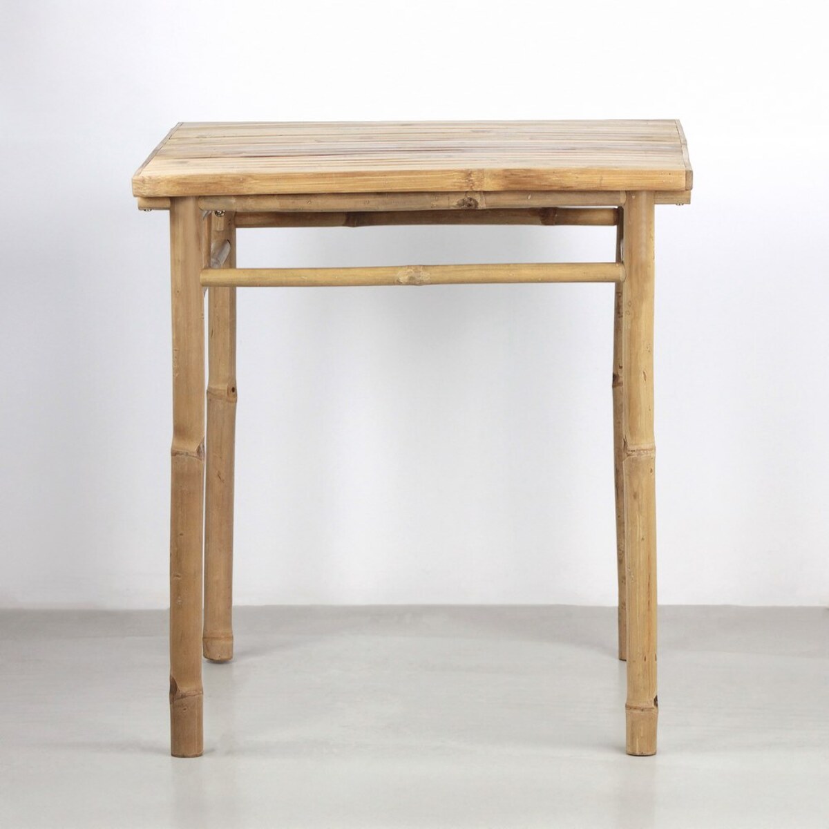 Tavolino da giardino in legno di bamboo 70x70cm