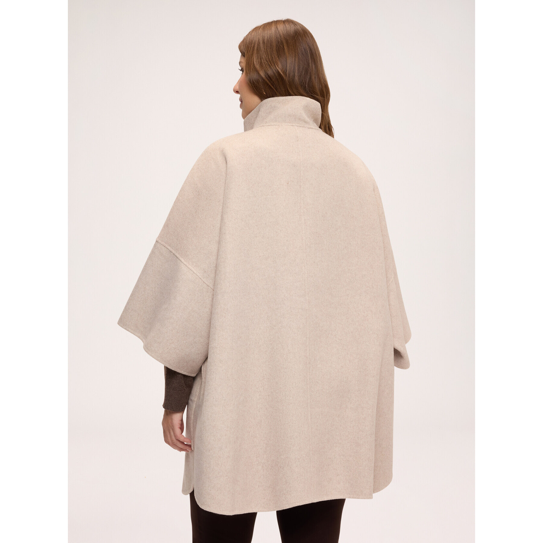 Fiorella Rubino - Cappotto in panno misto lana con cintura - Beige