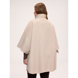 Fiorella Rubino - Cappotto in panno misto lana con cintura - Beige