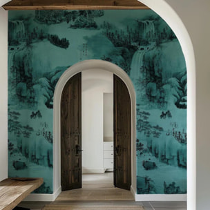 Carta da Parati Verde Giada