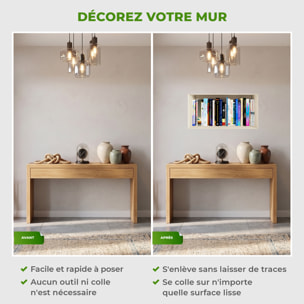 Stickers muraux 3D | Sticker Mural Autocollant effet 3D livres 1ère partie - Stickers adhésifs 3D Chambre Salon Trompe l'oeil