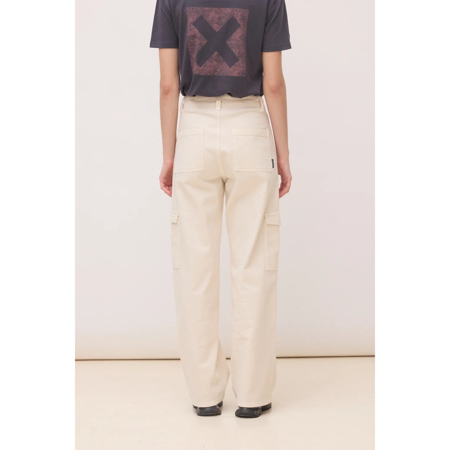 PANTALÓN CARGO MUJER LIBBY BLANCO ROTO