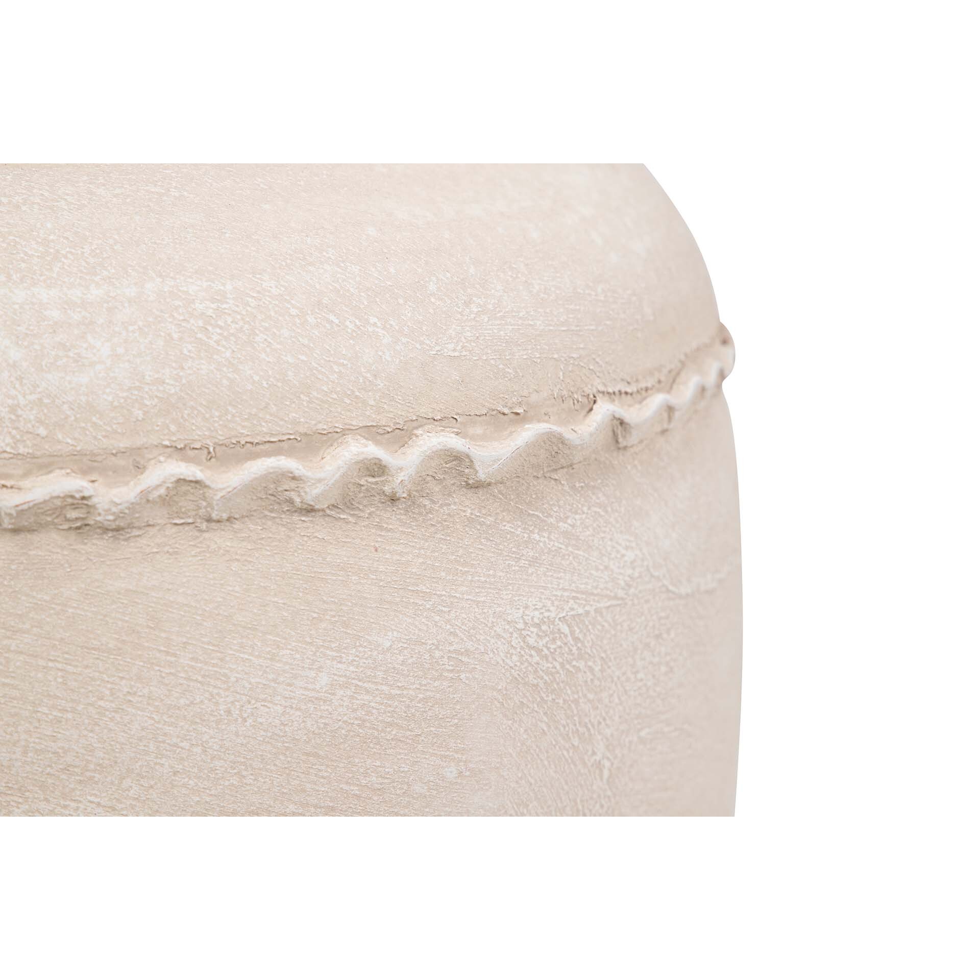 Florero Ceramica Beige 27x27x50 Cm