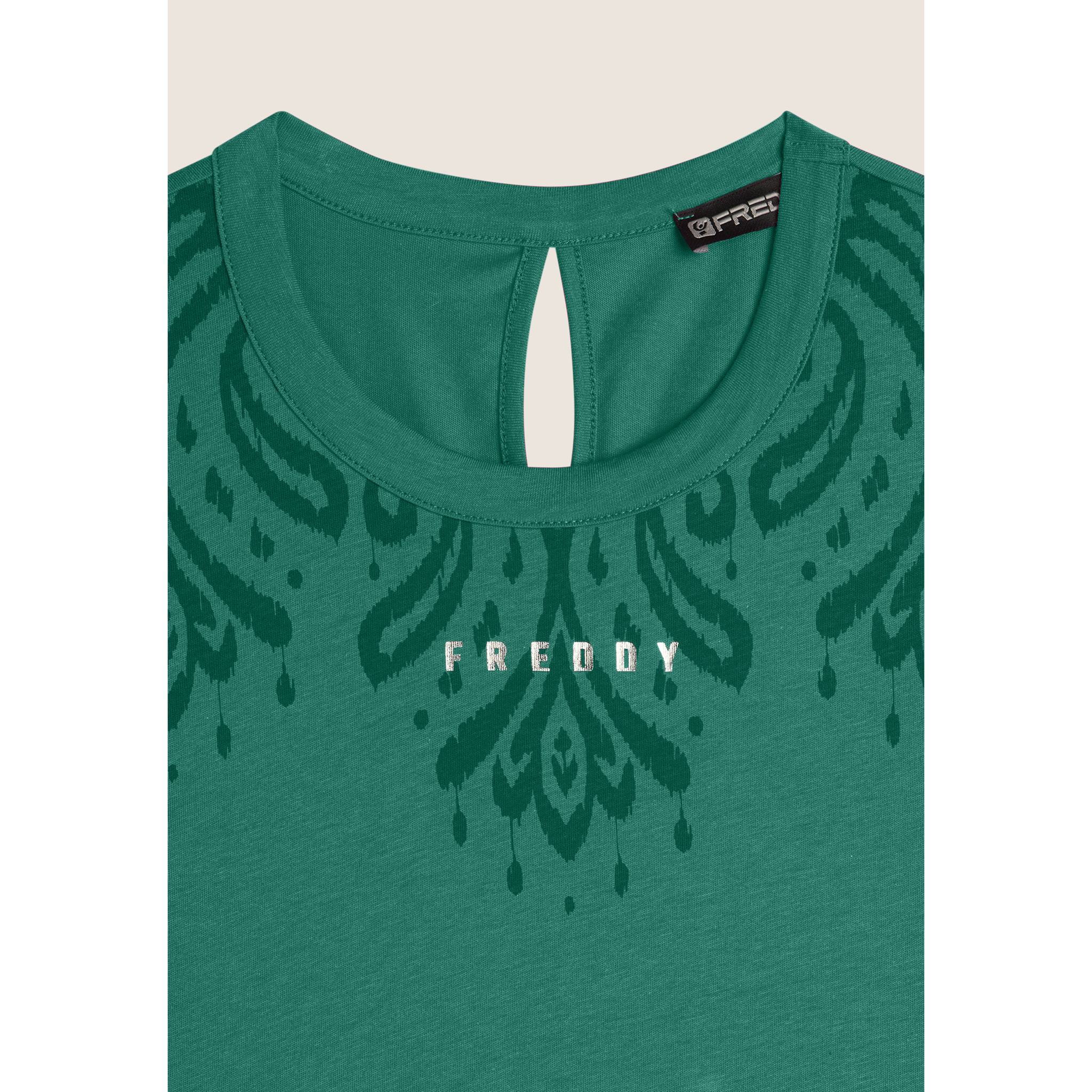 Vestito senza maniche in jersey con dettagli floreali