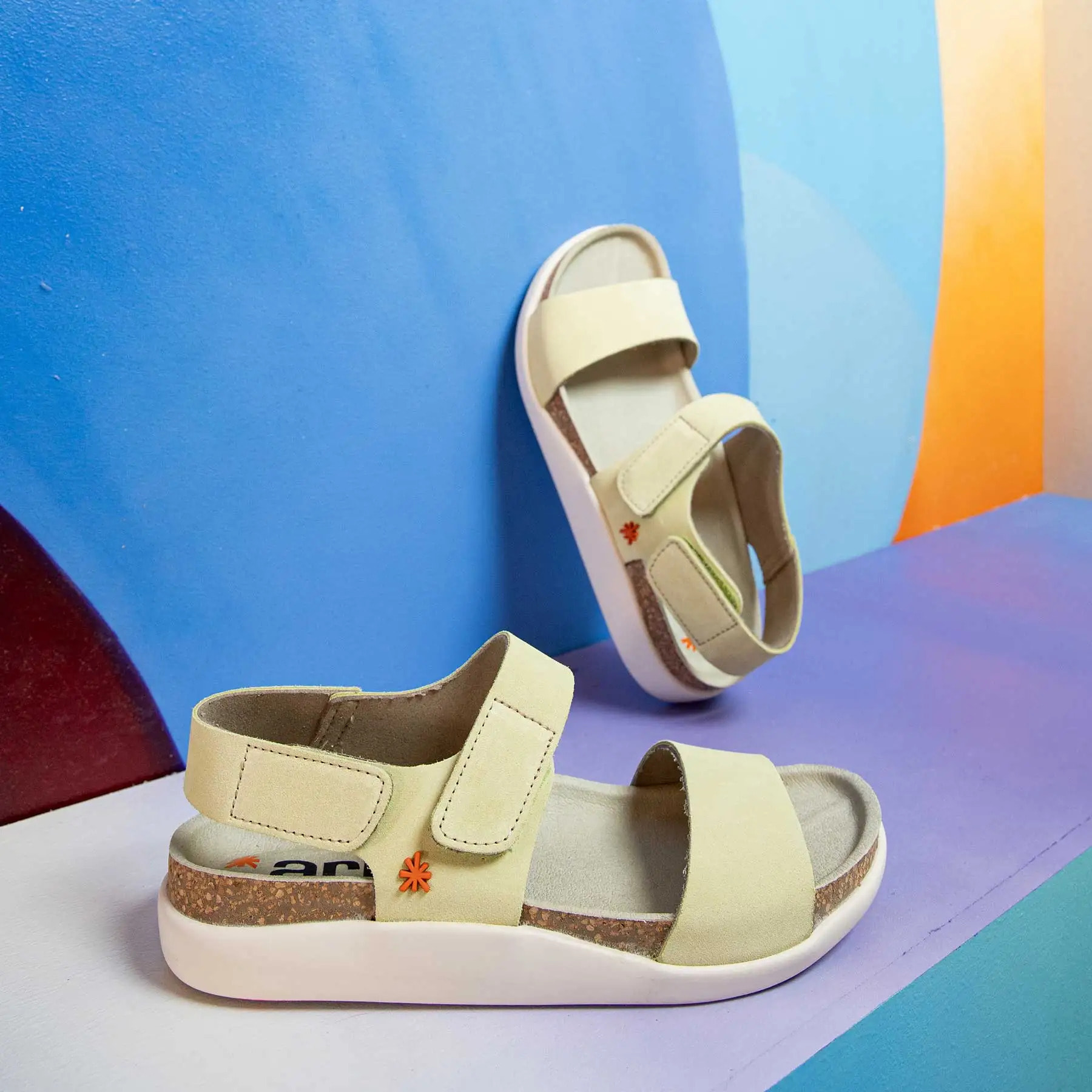 Sandalias 1386S SILK SUEDE LIMA/ BIARRITZ color Lima