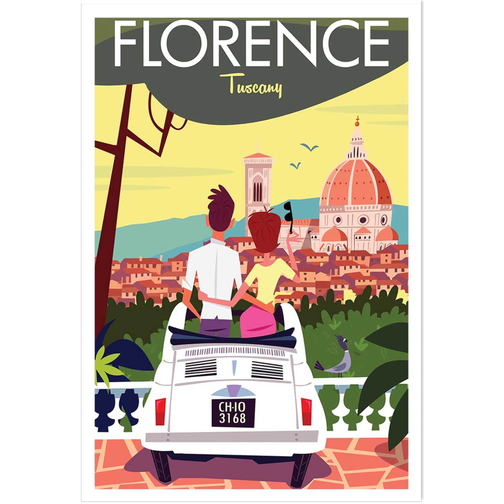 Affiche voyage à florence Affiche seule