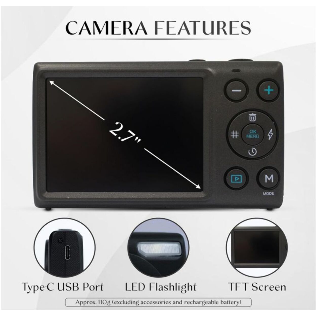 Appareil photo Compact YASHICA DigiMate 100 Black