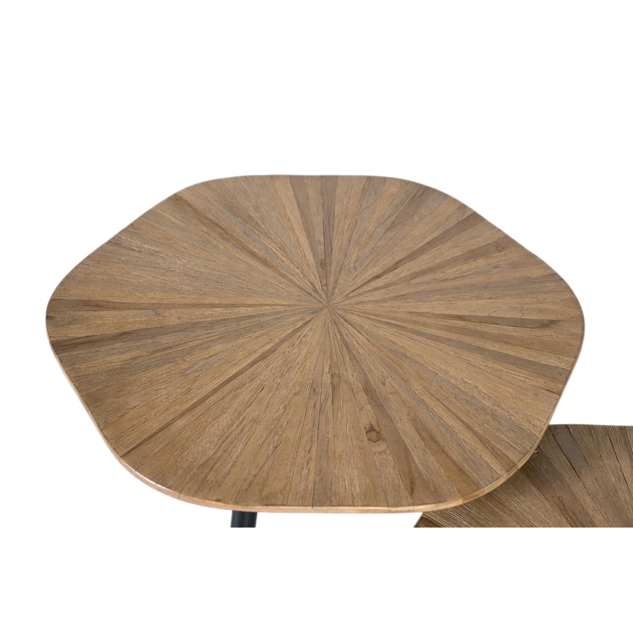 Mesas de Centro de Madera de Teca Reciclada Grande 54 Cm, Mediana 54 Cm, Pequeña 54 Cm
