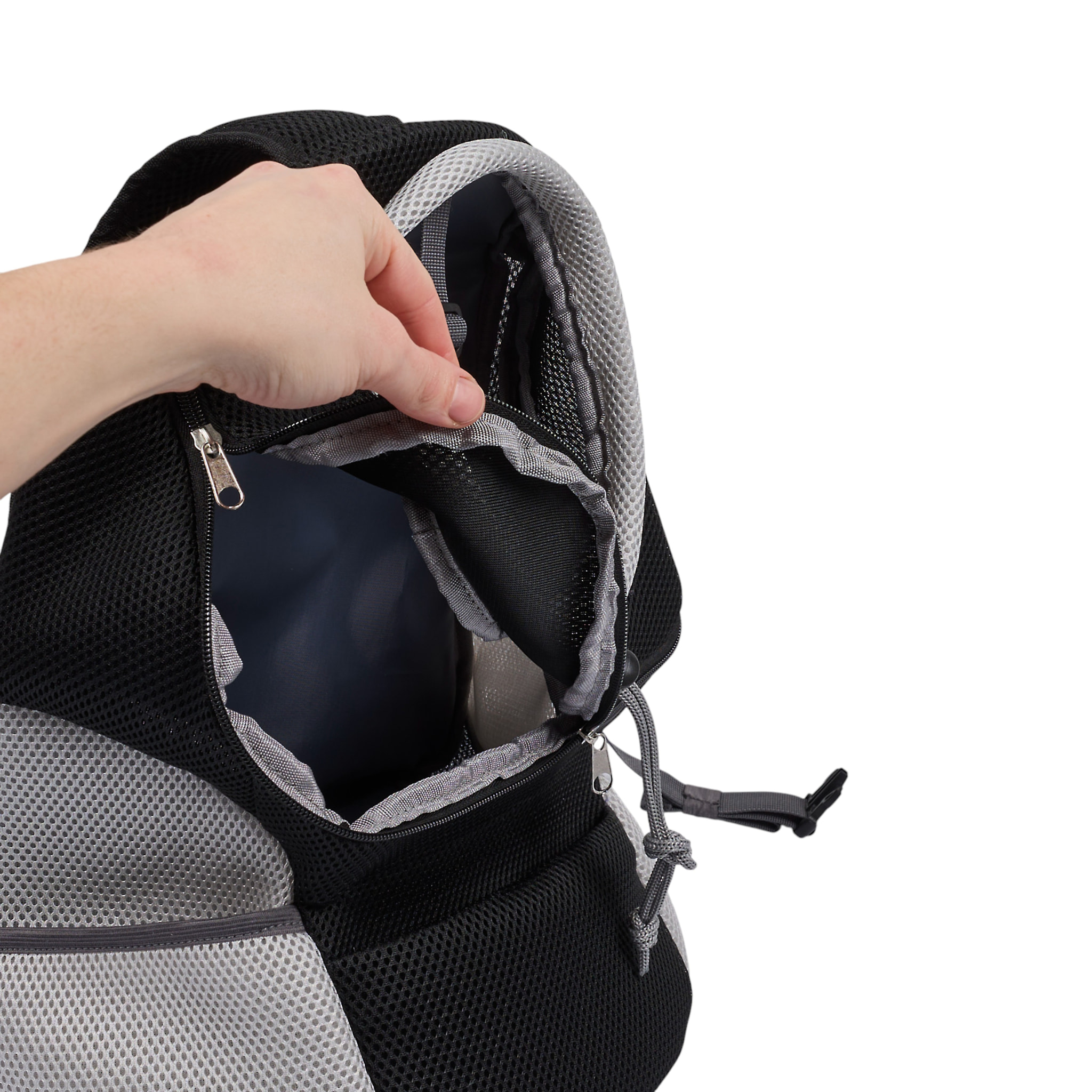 Sac à dos de transport pour animaux - THE CONCEPT FACTORY - Confortable - Léger - Gris et Noir