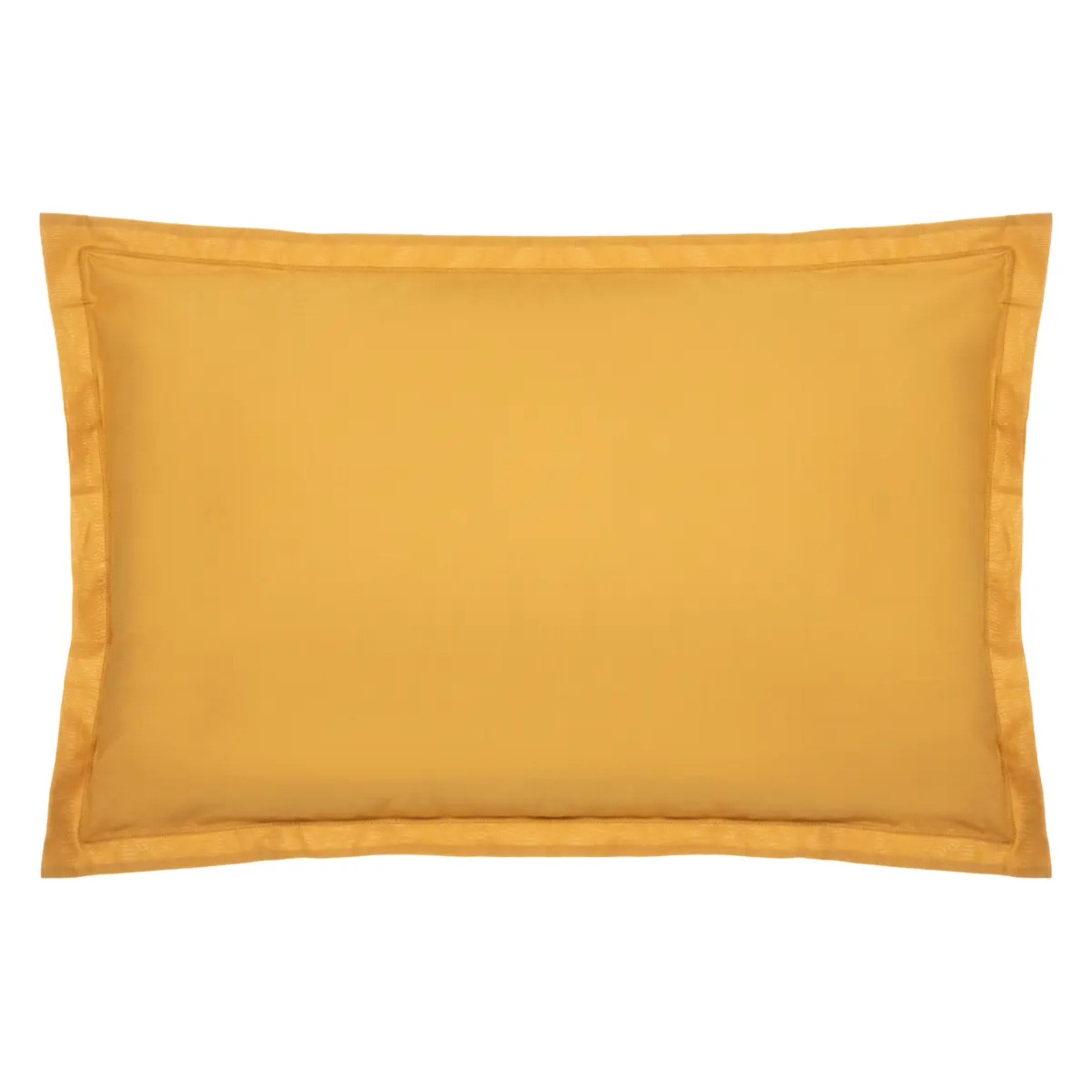 Taie d'oreiller "Carina" coton jaune moutarde 50x70cm