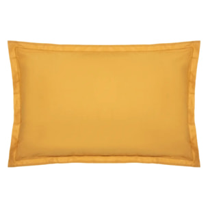 Taie d'oreiller "Carina" coton jaune moutarde 50x70cm