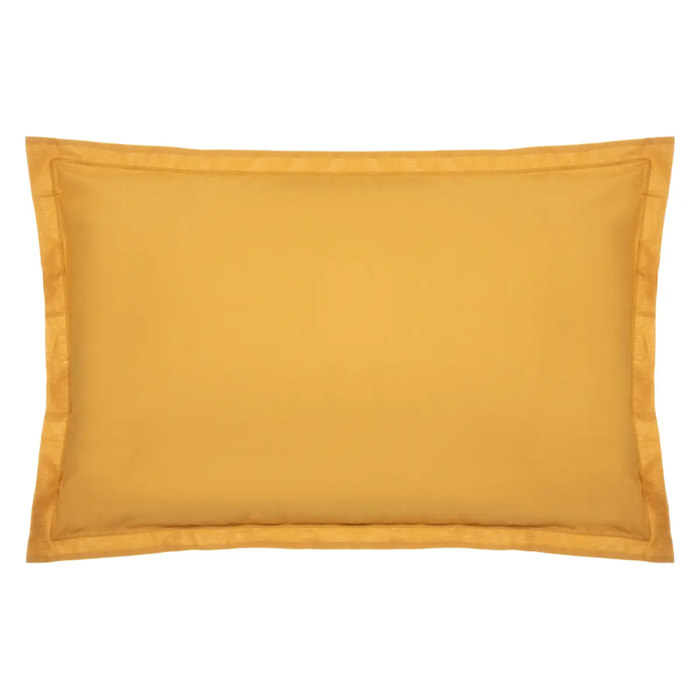 Taie d'oreiller "Carina" coton jaune moutarde 50x70cm
