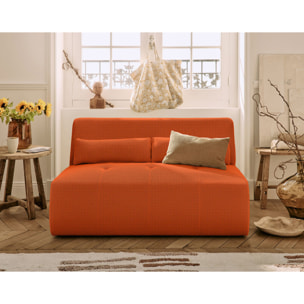 Onyx - canapé droit 2 places - en tissu mailles 3D - Orange