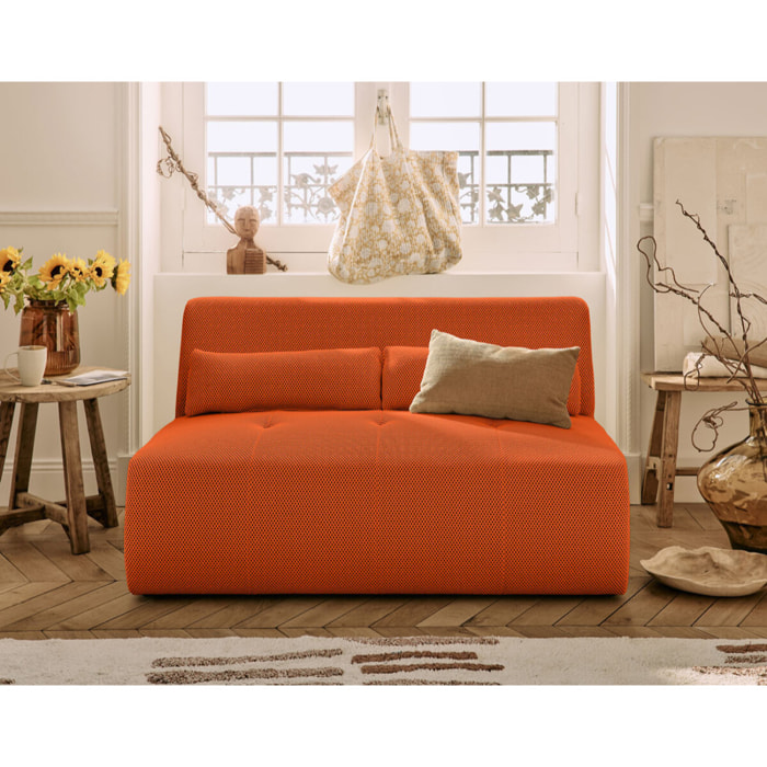 Onyx - canapé droit 2 places - en tissu mailles 3D - Orange