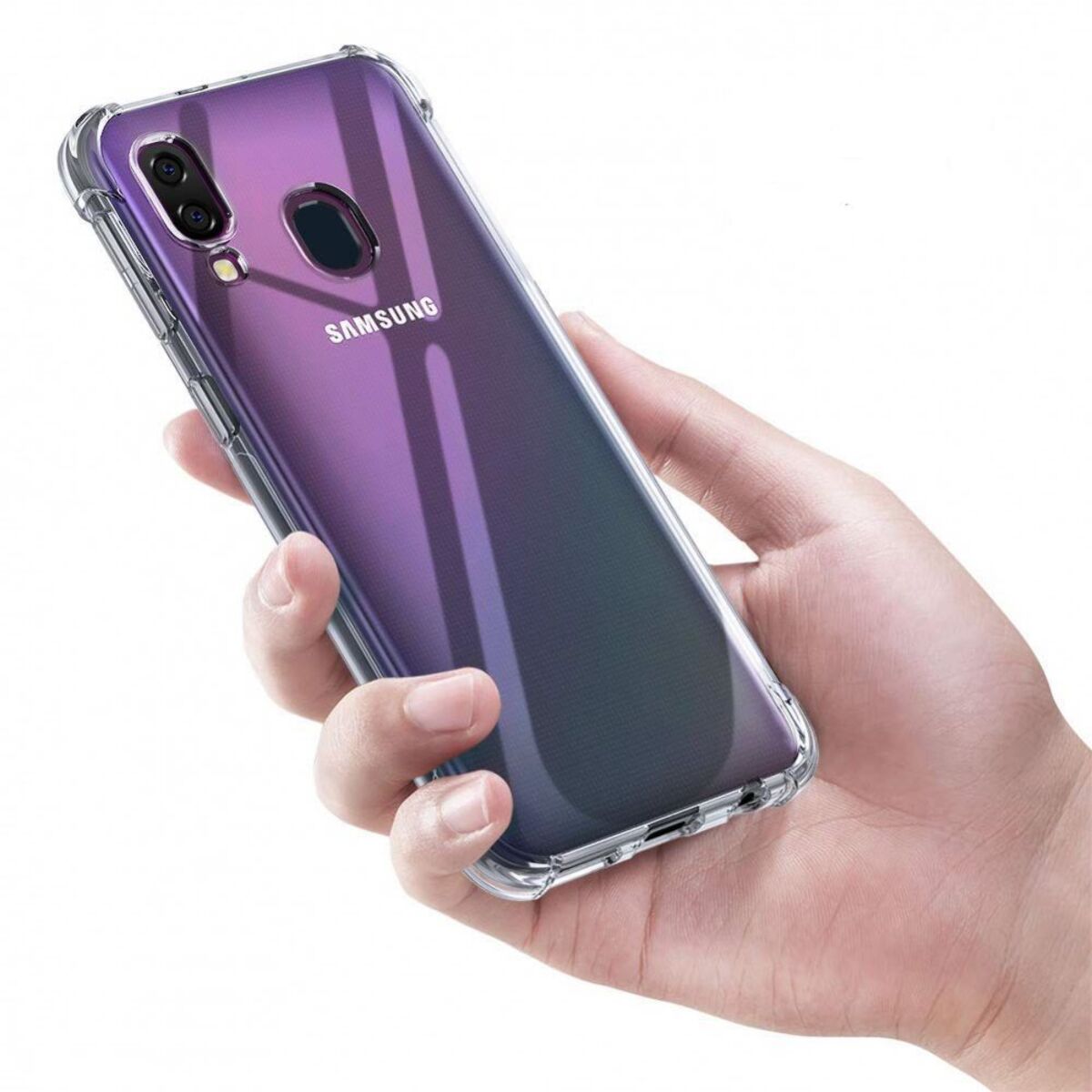 Coque Galaxy A40 ANTI CHOCS silicone transparente bords renforcés