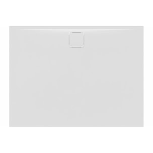 Vision 120x90cm receveur de douche rectangulaire ultra-plat 3cm, surface antidérapante, marbre coulé, blanc (SATSVVI12090B)