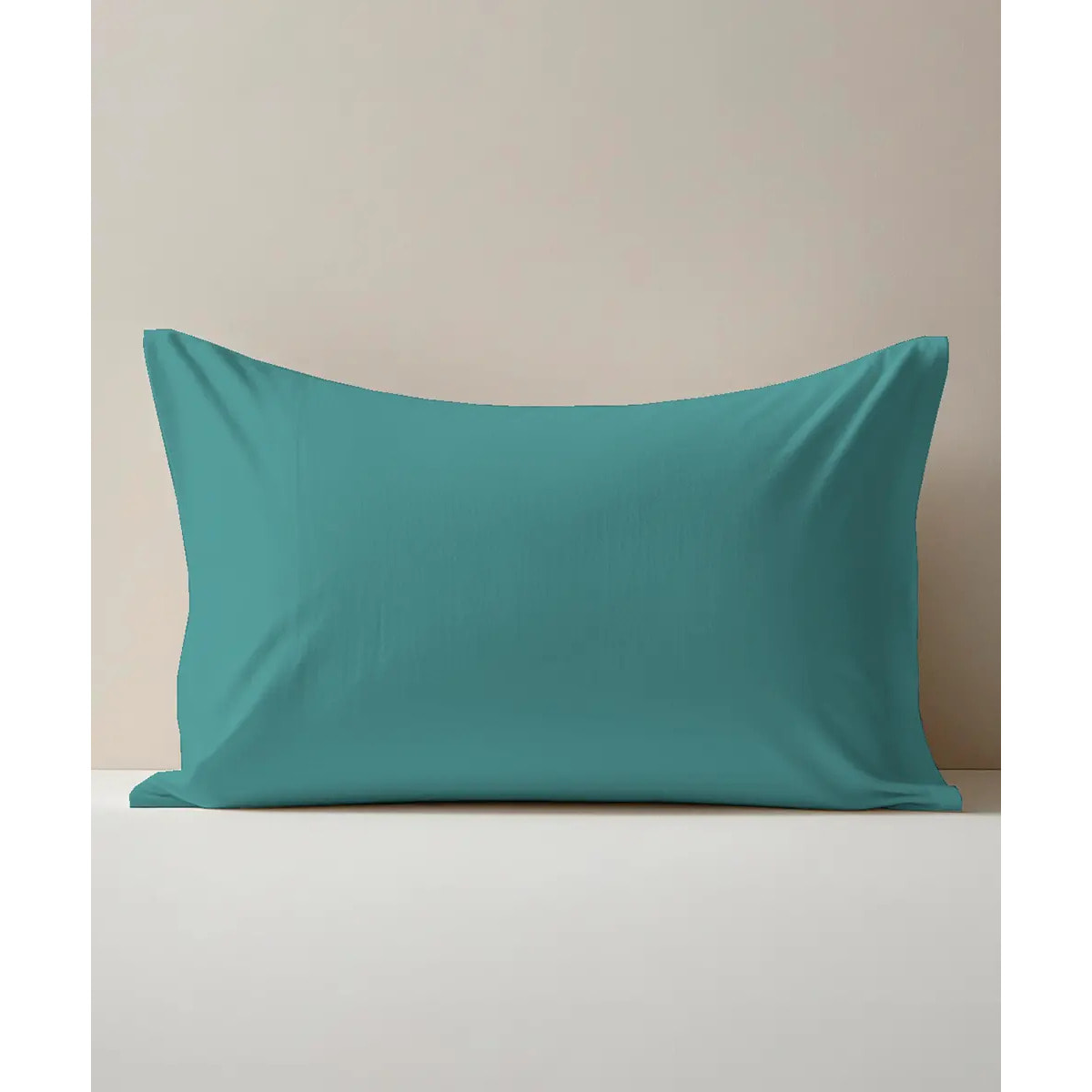 Parure CopriPiumino e Federe PERCALLE VERDE tinta unita per letto matrimoniale 100% Percalle di Cotone e Made in Italy