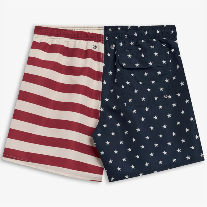 Sebago - Costumi da Bagno Uomo Multicolore - Bend Usa Flag