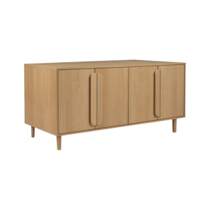 Buffet vintage décor bois 4 portes 160cm JULIANA