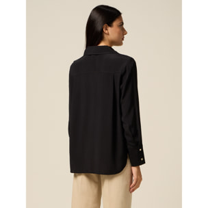 Oltre - Camicia in viscosa - Nero