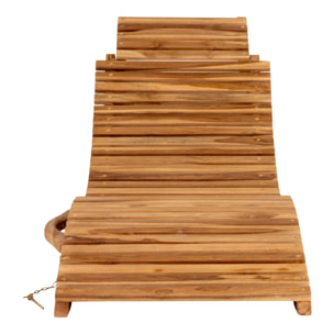 Sdraio da giardino Arrieta in teak naturale