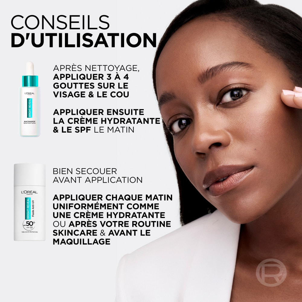 L'Oréal Paris Bright Reveal Fluide Anti-UV SPF50+ Anti-Taches Niacinamide 50ml