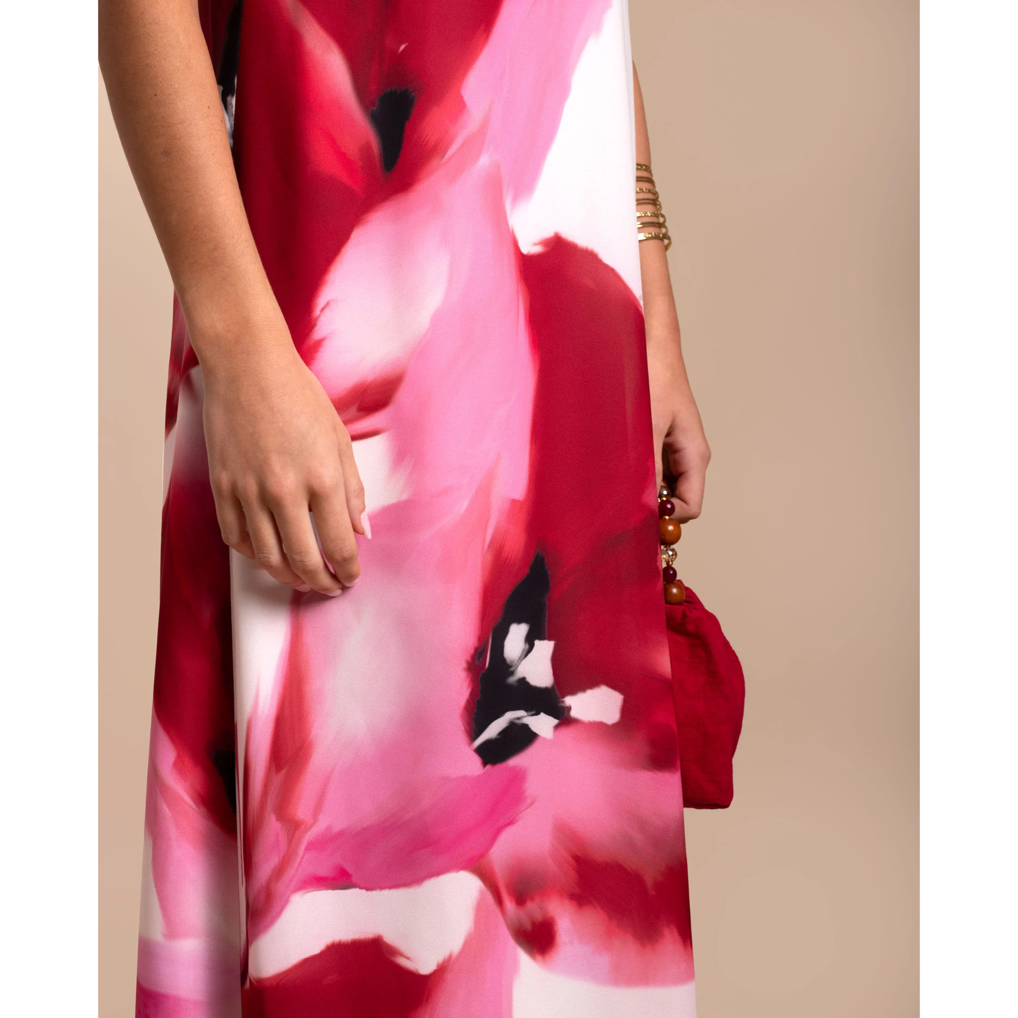 Vestido largo estampado floral de tirantes