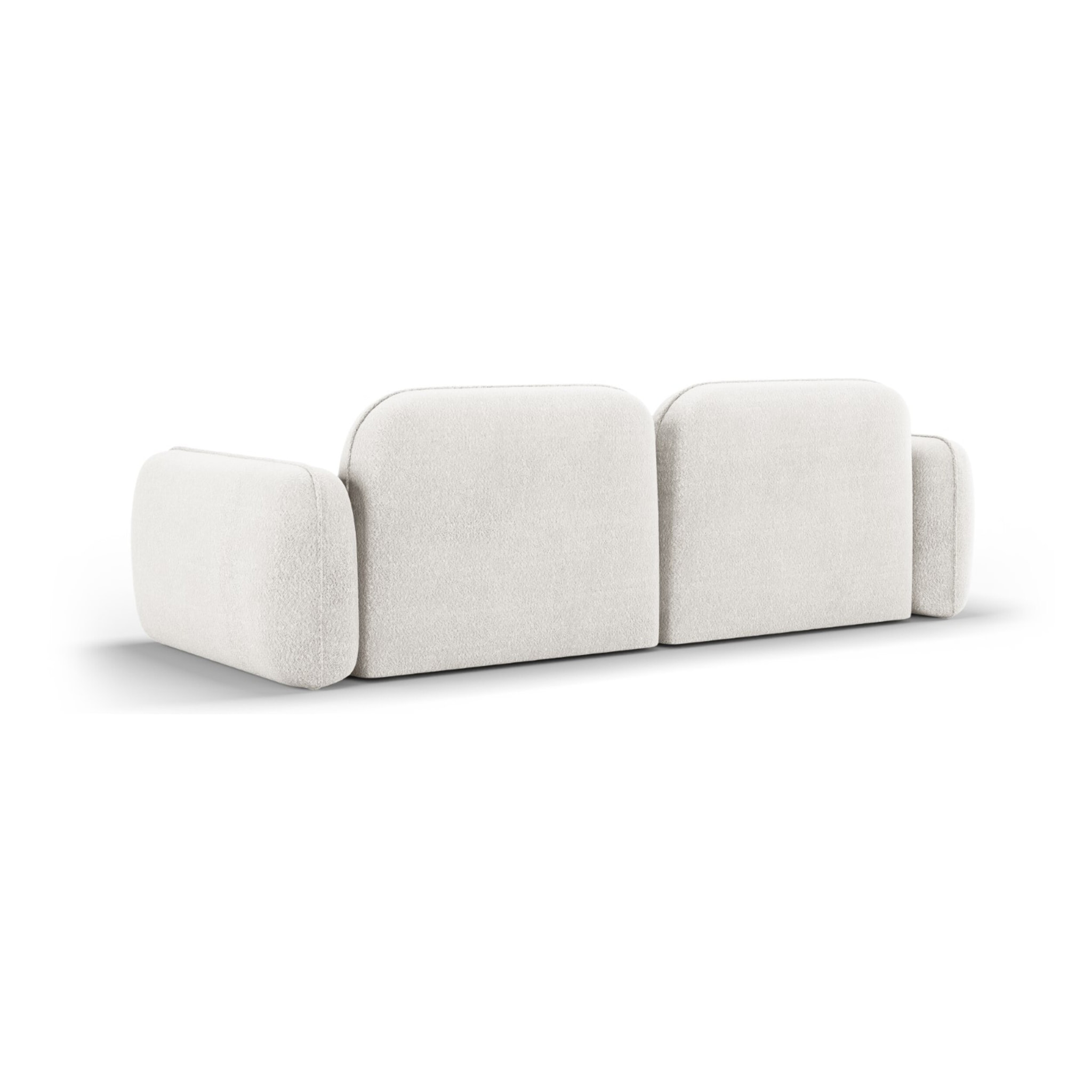Canapé modulable "Lucien" 3 places en velours ivoire