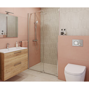 X-MOTION Porte de douche 200x110cm Coulissante, anticalcaire avec profilé chrome brillant (SATBWIXM110NIKA)