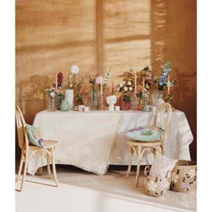 Coussin Fleurs sauvages 45x45cm vert