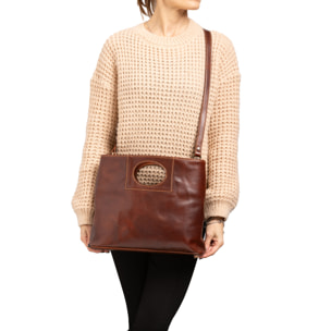 Borsa a tracolla  da donna In Vera pelle Made in Italy 28x33x10 cm